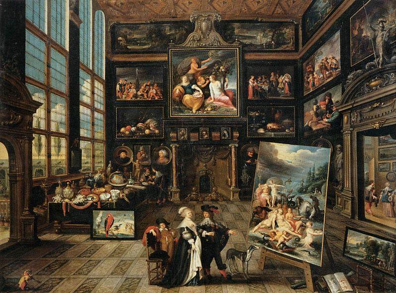 Cornelis de Baellieur Interior of a Collectors Gallery of Paintings and Objets dArt Spain oil painting art